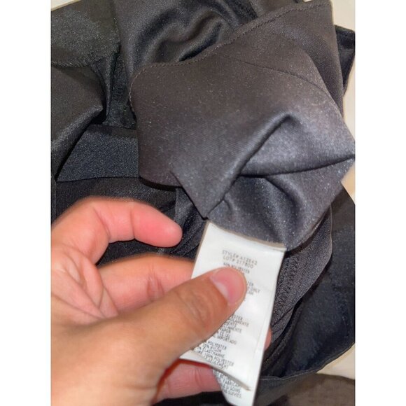 Betsy & Adam Black/White Side Zipper Pleated Bodice Y2idi Dress Women's Size 6 - Picture 8 of 10